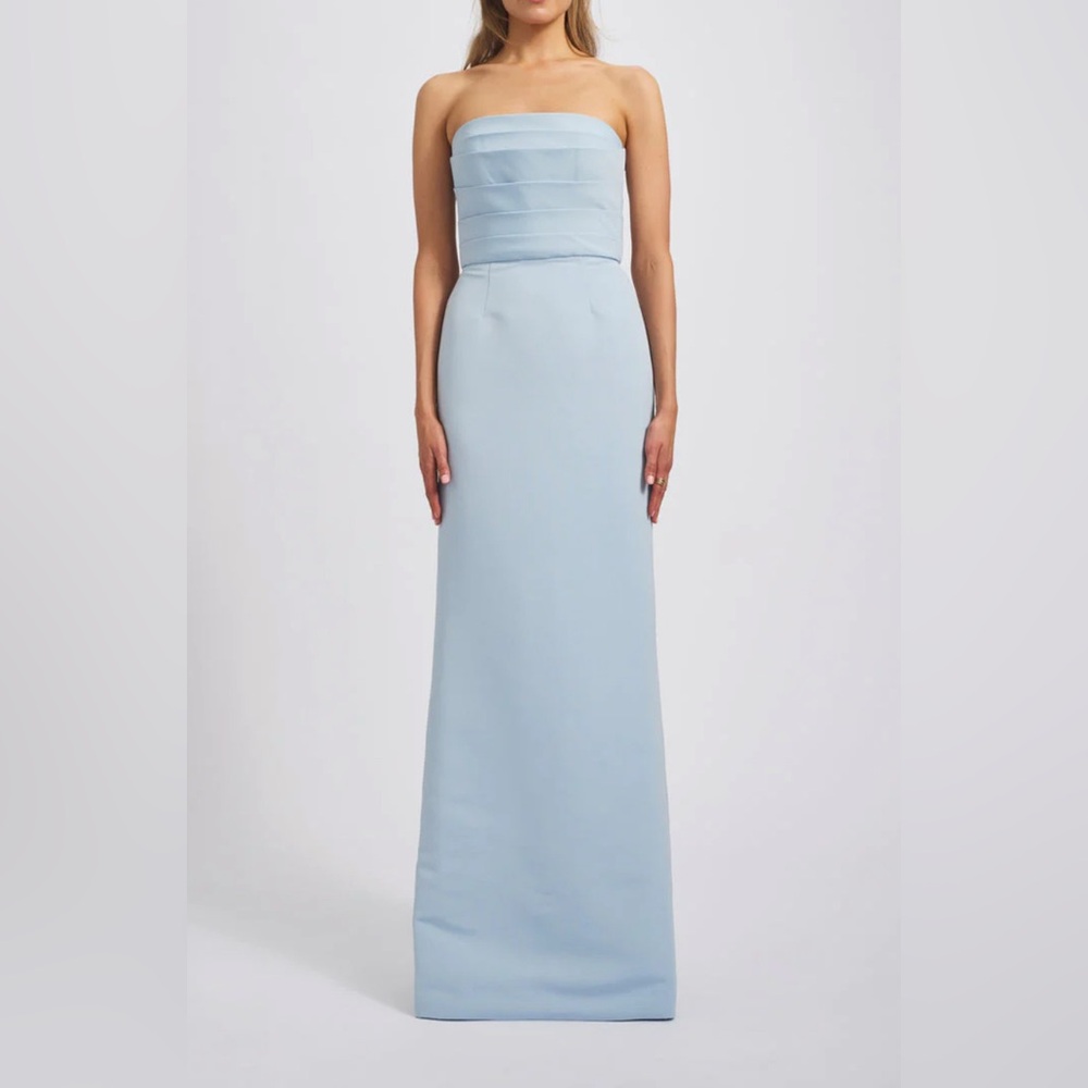 Amsale Sonia Dress in Navy Blue - Picture 5 of 8